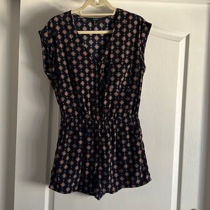 Button up silk-like romper